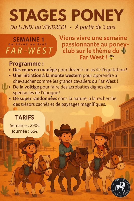 Stage d'équitation à Poney à La Clairière du Findez